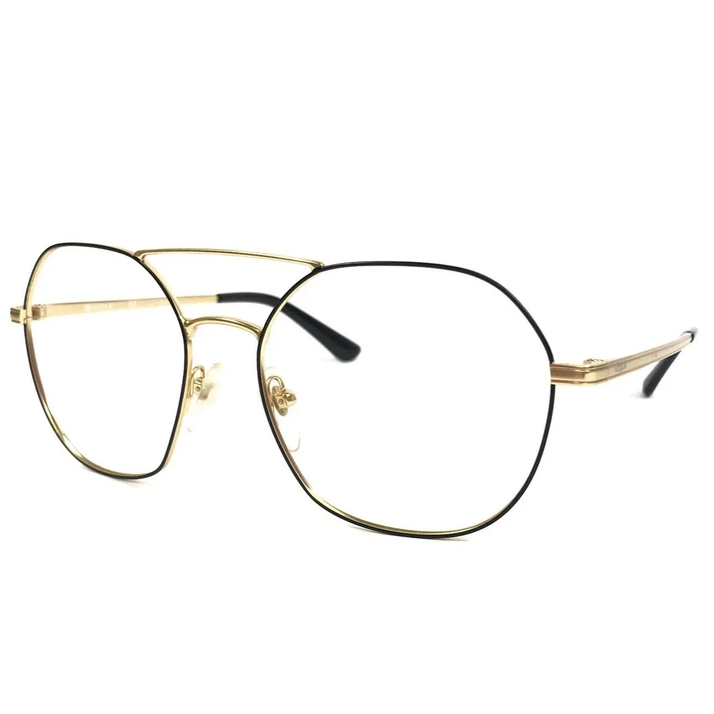 Vogue Eyeglasses Frames VO4022-S 352/11 Black Gold Geometric Wire Rim 55-17-135